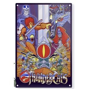 ThunderCats Metal Poster 8x12 Inch Retro Cartoon Wall Art Aluminum Sign New 80's